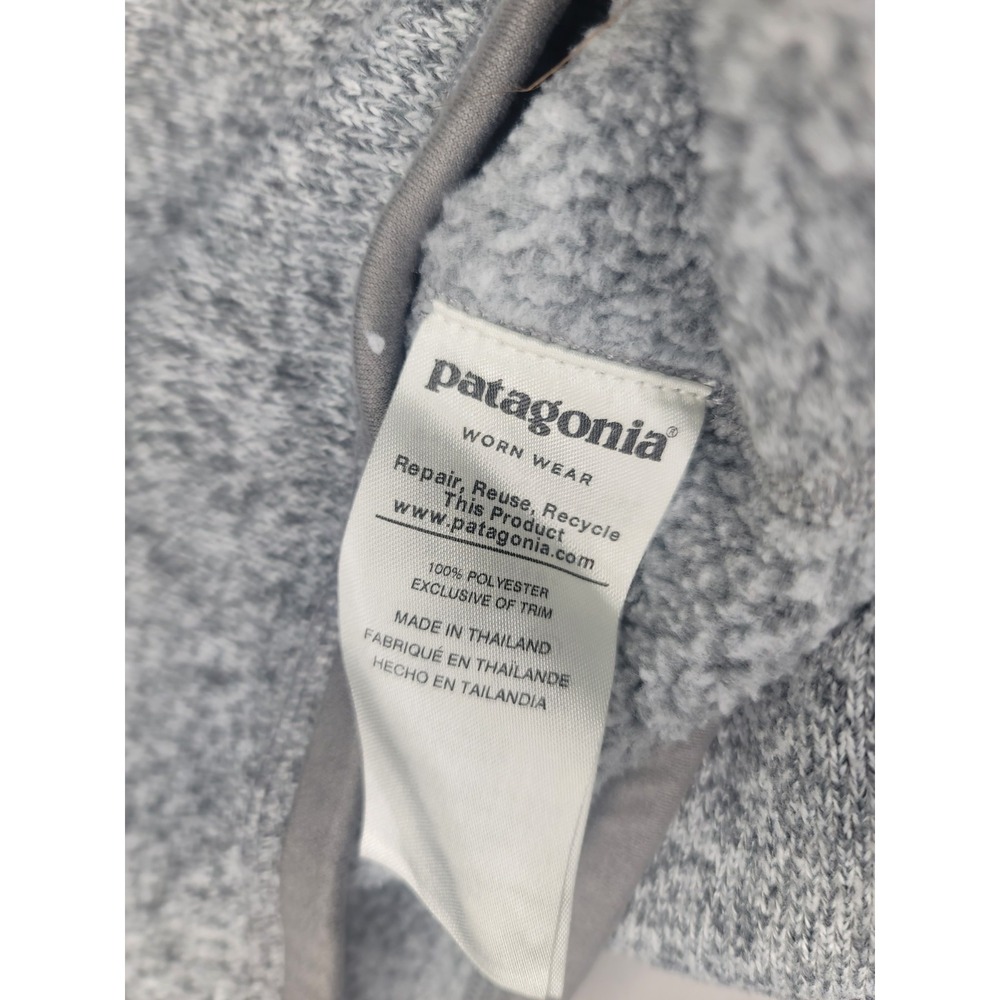 Patagonia Better Sweater 1/4 Zip Womens Large Gray Fleece Pullover Worn Wear - Picture 9 of 12